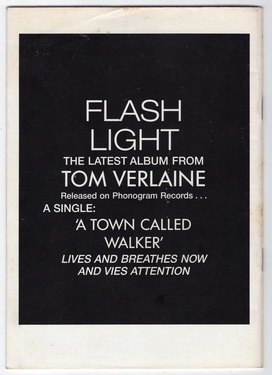 Tom Verlaine: Quote Unquote (John Angus, 1986, 32-pages)