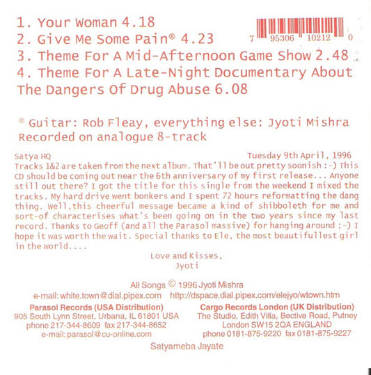White Town - >Abort, Retry, Fail?_ (Par-CD-021)