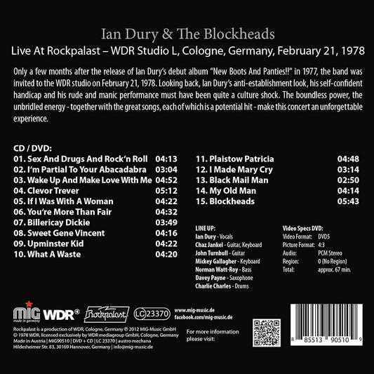 Ian Dury & The Blockheads - Live At Rockpalast 1978 (CD + DVD)