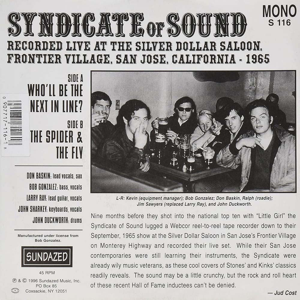 Syndicate of Sound - Who'll Be the Next in Line/The Spider & The Fly (7")