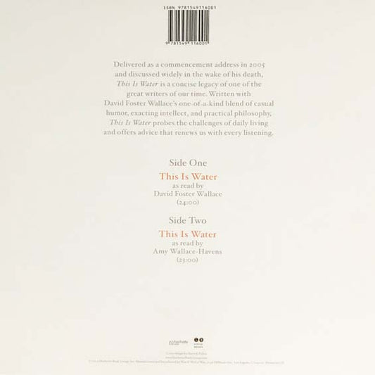David Foster Wallace - This Is Water (LP)