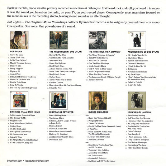 Bob Dylan - The Original Mono Recordings