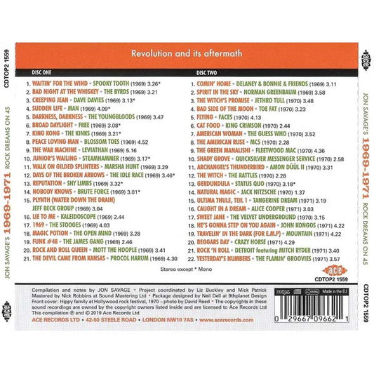 Jon Savage's 1969-1971: Rock Dreams On 45 (back)