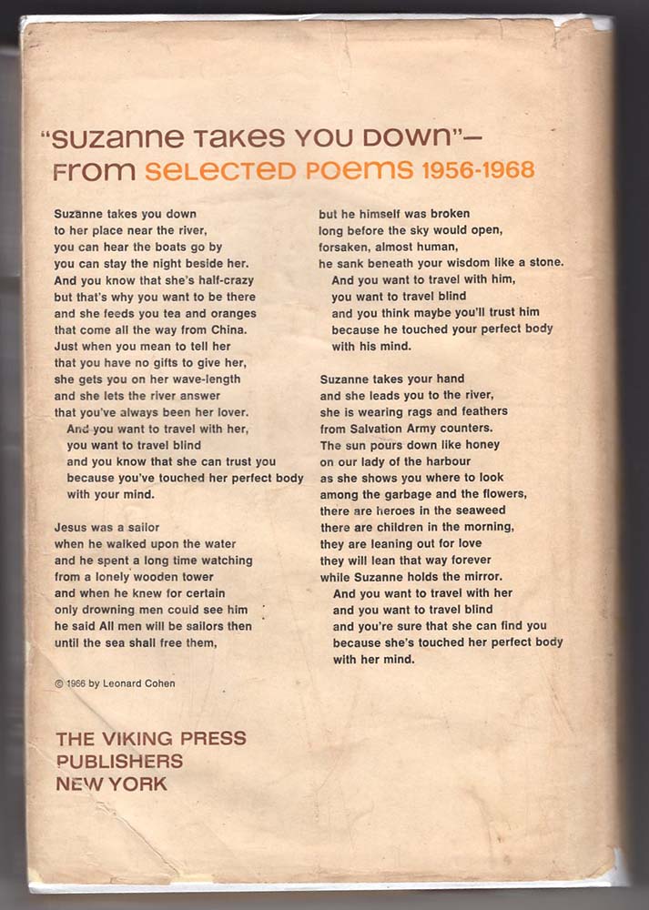 Leonard Cohen: Selected Poems 1956-1968 (Viking Press)
