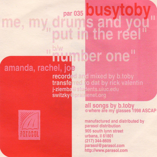 Busytoby - Me, My Drums And You (Par-035)