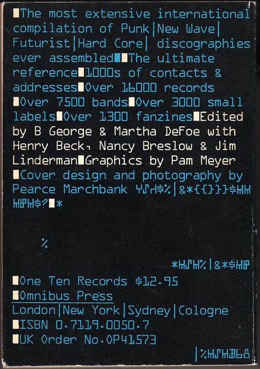 Volume: International Discography of the New Wave Volume II - 1982/83 (B. George / Martha DeFoe)